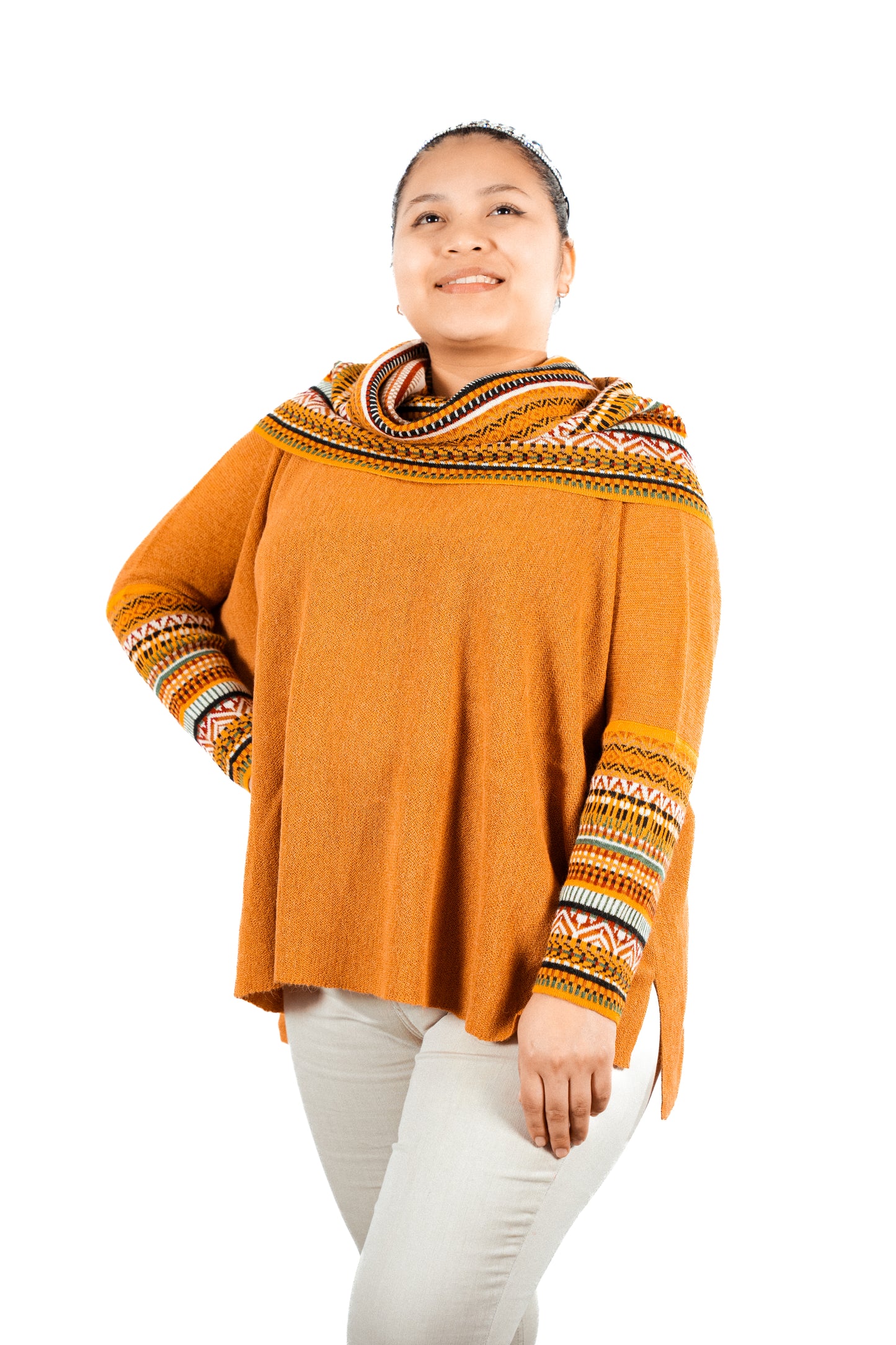 "Ethnic Orange" Sweater