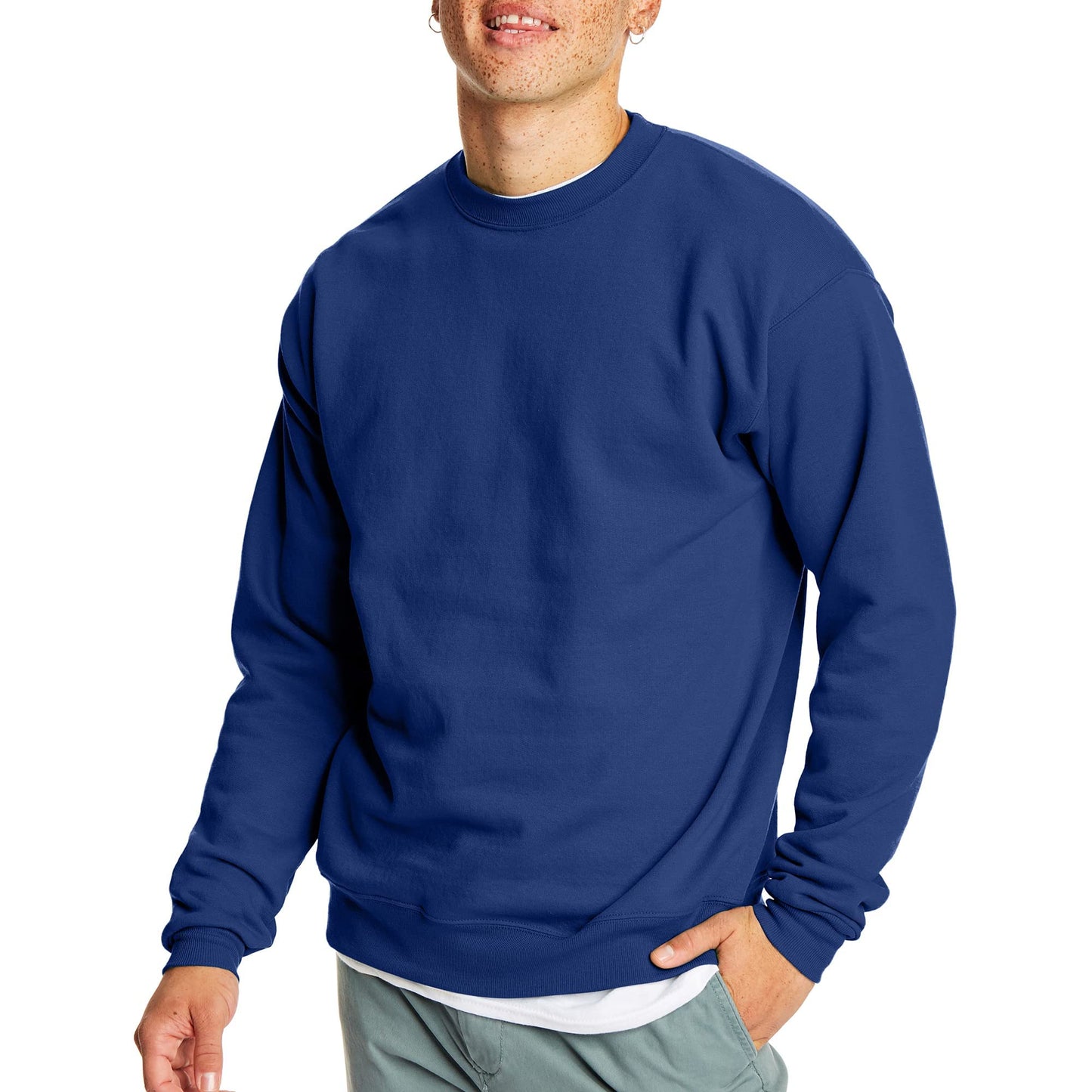 Hanes EcoSmart Fleece, Cotton-Blend Pullover, Crewneck Sweatshirt for Men (1 Or 2 Pack)