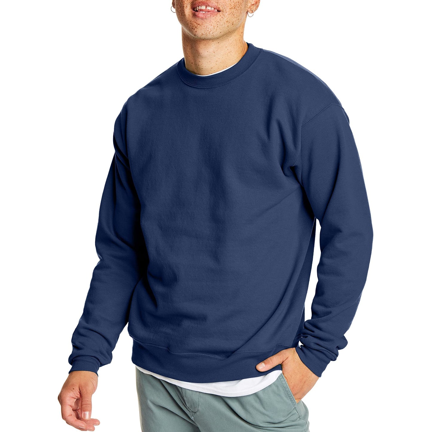 Hanes EcoSmart Fleece, Cotton-Blend Pullover, Crewneck Sweatshirt for Men (1 Or 2 Pack)