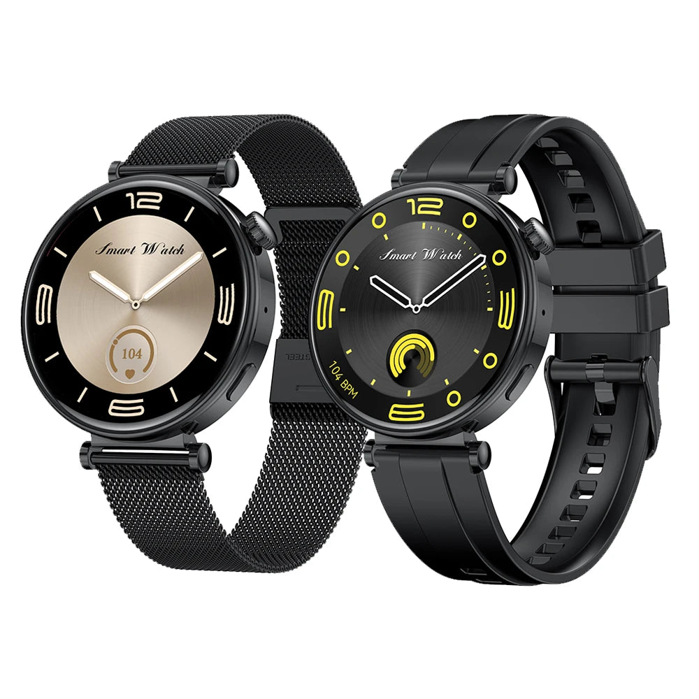 New Fashion HK41 Lady Smart Watch for Women 2024 Double Strap BT Call Large Memory Watch Heart Rate Blood Monitor Smartwatch