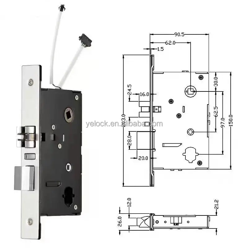 Waterproof Zinc Alloy Tuya APP Wifi ZigBee SaaS Smart Keypad Password Door Lock for Hotel INN Wood Door Cloud Data Storage