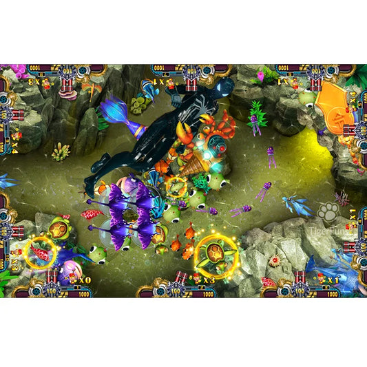 Spider Man Fishing Game Board-Hardware Material Black Color 6/8/10 Players for Amusement Centers