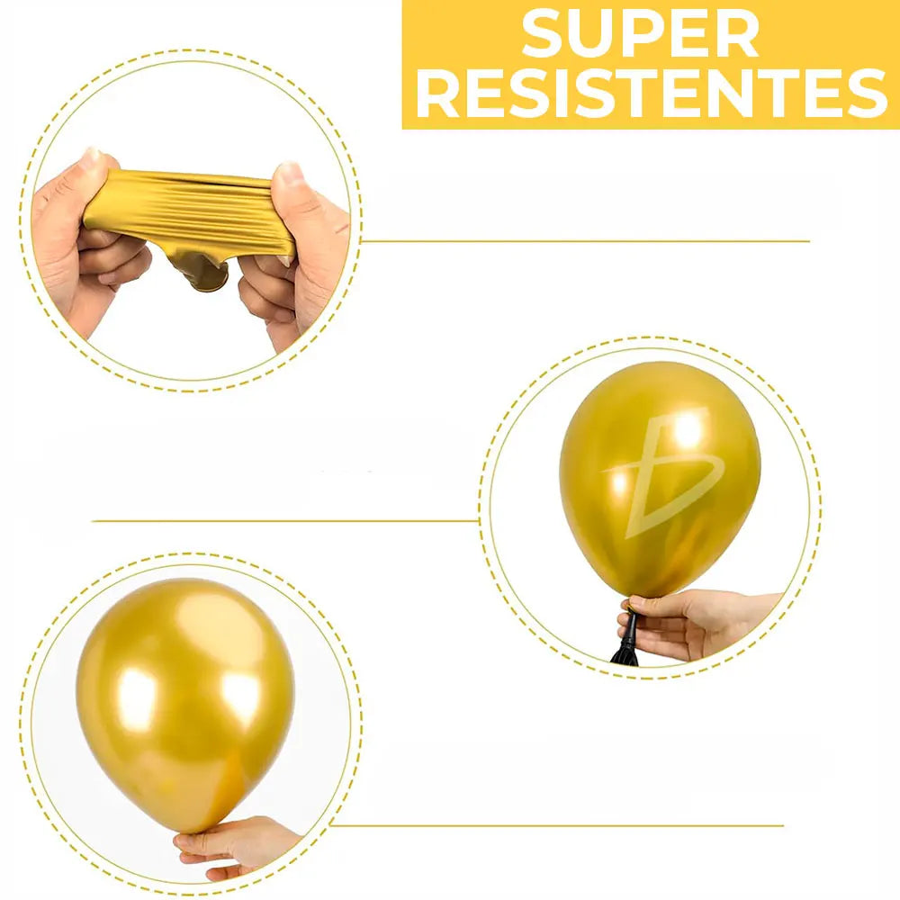 Champagne Balloons for New Year's Decoration - Gold and Silver