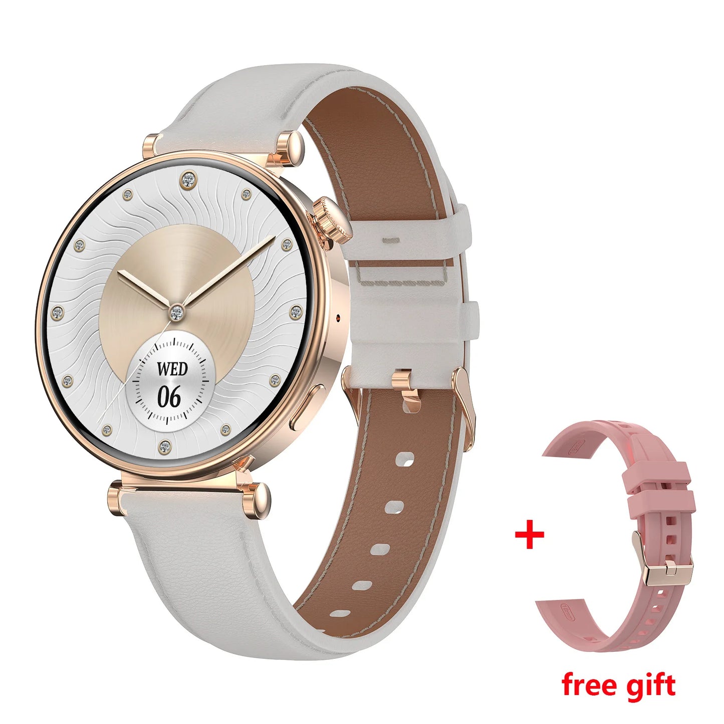 New Fashion HK41 Lady Smart Watch for Women 2024 Double Strap BT Call Large Memory Watch Heart Rate Blood Monitor Smartwatch