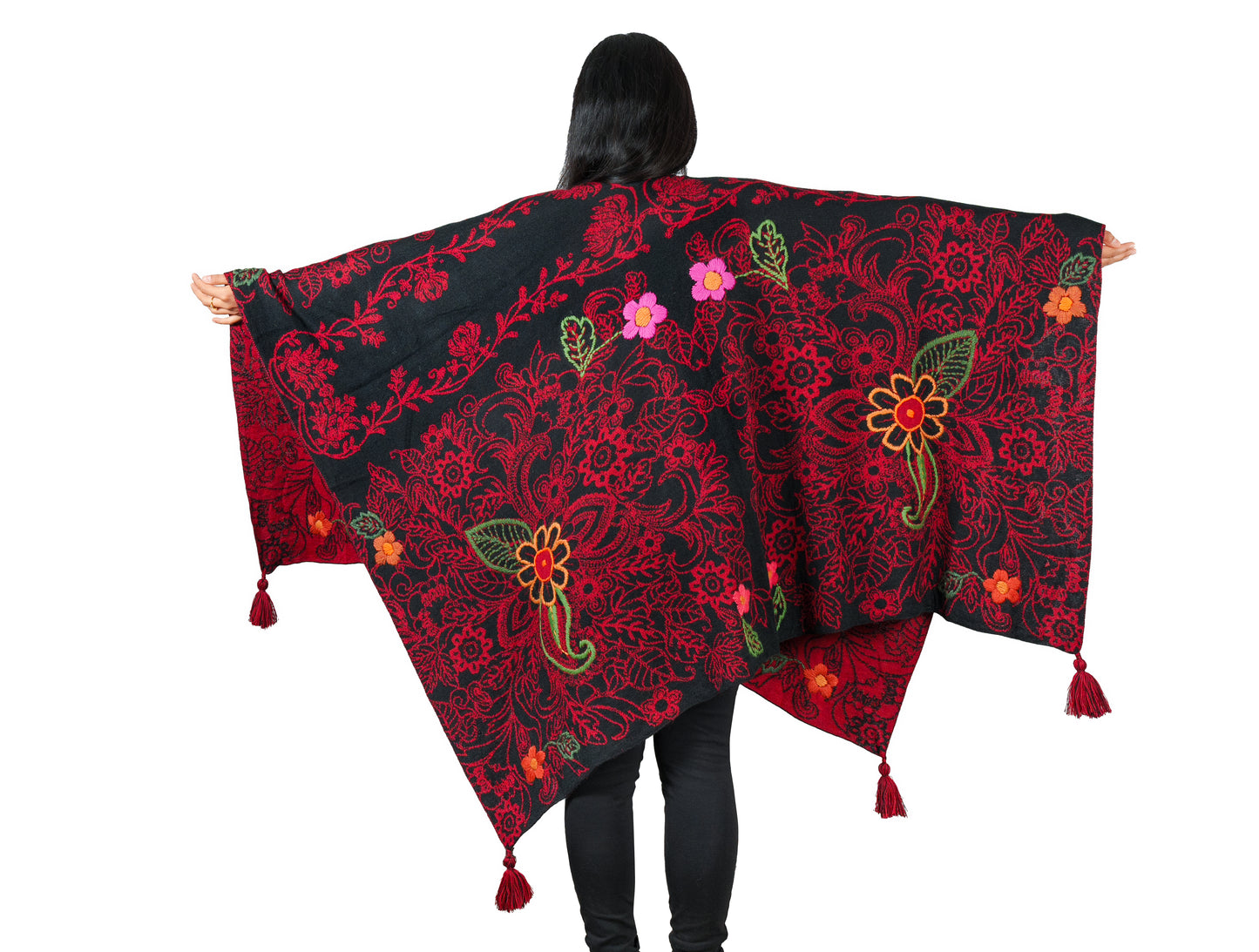 Poncho "Rosas Cósmicas"